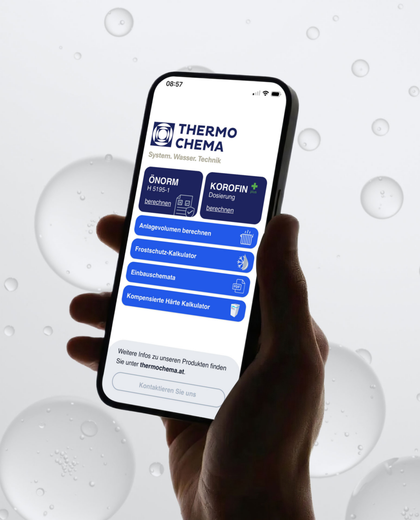 Thermochema Toolbox App und Berechnung auf Smartphone
